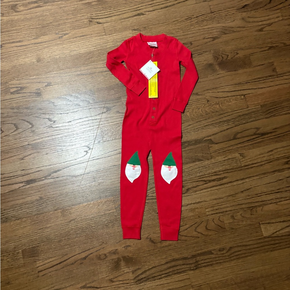 Hanna Andersson Red Organic Cotton Snap Pajama NWT size 3